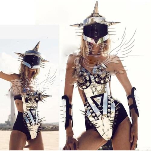 Future space female warrior Sparkly Bar nightclub costumes singer ds dance team gogo show sexy costume