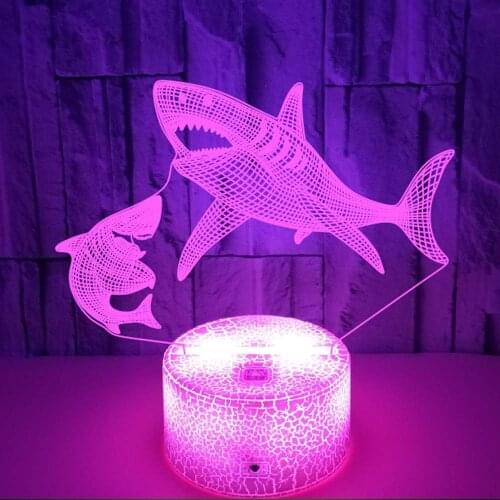Shak 3d Lamp Illusion Children Night Light Bedroom Decoration Lights Creative Gift Toys for Kids Birthday Christmas Present