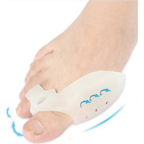 New 1pair Daily Use Biological Silicone Big Toe Hallux Valgus Corrector Bunions Treatment Appliance Toe Separator Feet Care