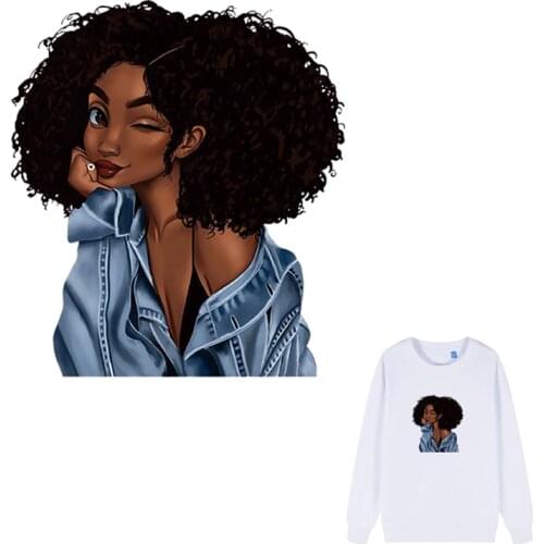 New Novelty! Girls Fashion Patches Thermal Transfer Patches For Clothes Diy T-shirt A-level Washable Garments Easy Print Sticker