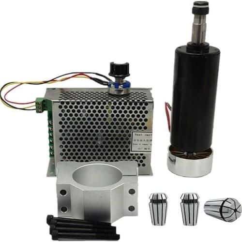 Machifit ER11 Chuck CNC 500W Spindle Motor with 52mm Clamps and Power Supply Speed Governor