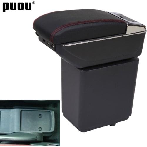 For Citroen Berlingo Armrest Box Retrofit Parts For Peugeot Partner Tepee Car Armrest Storage Car Accessories USB Charging LED