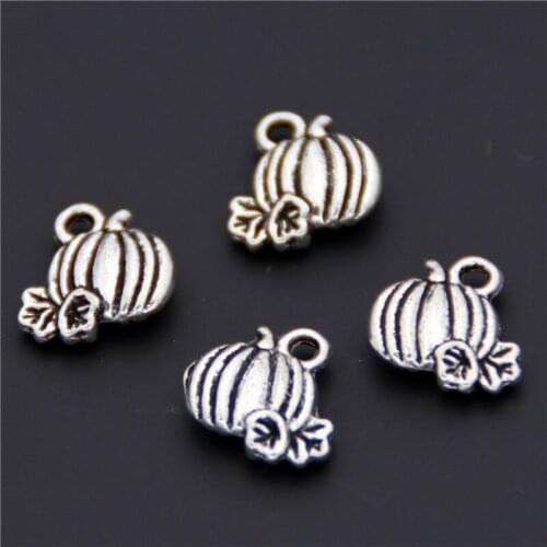 20pcs Silver Color Pumpkin Charms Pendant For Hallowmas Diy Necklaces & Pendants Jewelry Accessories A2405