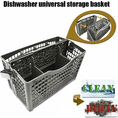 Dishwasher Silverware Basket Universal Clean Dirty Magnets Sign Utensil Cutlery Holder SNO88