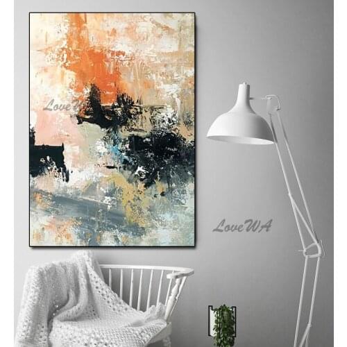 Modern Colorful Large Sitting Room Adorns Oil Painting New Arrival Home Good Wall Art Canvas Painting Frameless Custom Artwork