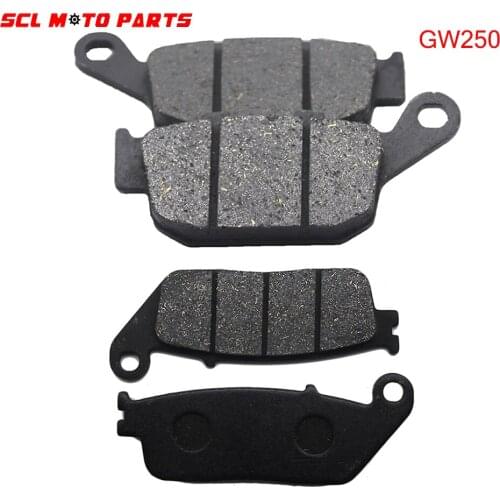 ALconstar-Motorcycle For Suzuki GW250 2015 2016 Motocross Brake Pads Set Semi-Metal Front Brake Pads and Rear Brake Pads Disc