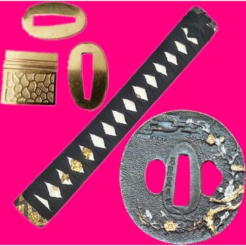 High Quality Set Handle Guard Fittings For Japanese Sword Tachi Katana Wakizashi Tsuba Menuki Fuchi Kashira Habaki Seppa No.154