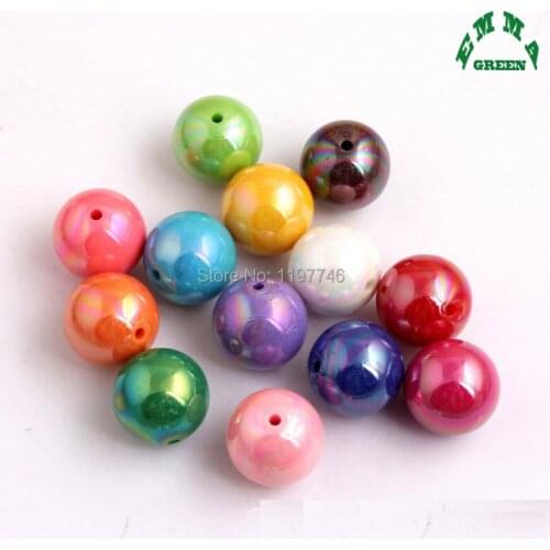 Pearl Beads for Jewelry making Colorful Beads Round Beads Abs Pearls Beads for Chunky Necklaces Acrylic Beads Loose Spacer Beads