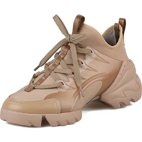 MoonMeek Plus size 34-41 HOT 2020 High quality brand women sneakers lace up platform flat shoes luxury ladies casual shoes