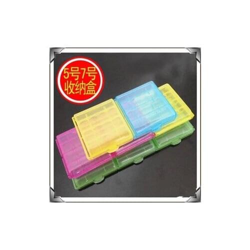 1pcs 4colour 4xAA batteries storage box 5xAAA 14500,10440 battery case AA batteries holder shell free shipping