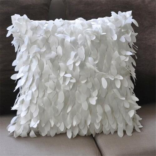 1Pcs Fashion Creative 43x43cm 3D Fallen Leaves Feather Throw Pillow Office Car Sofa Cushion Pillow Wedding Gift Home Decoration
