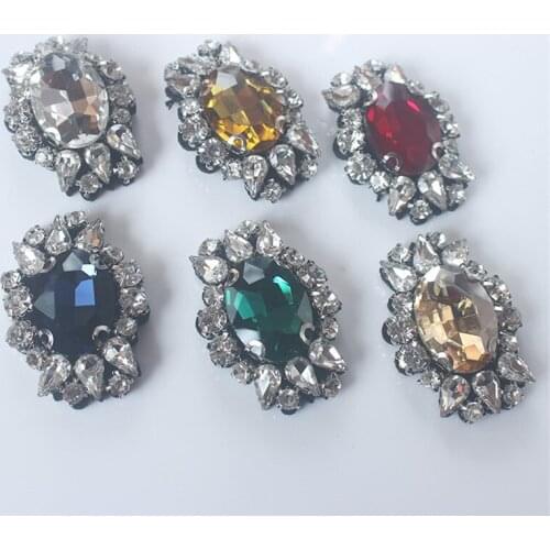 1PCS Rhinestones applique beads crown patches for clothing sewing beading applique clothes shoes bags decoration parches