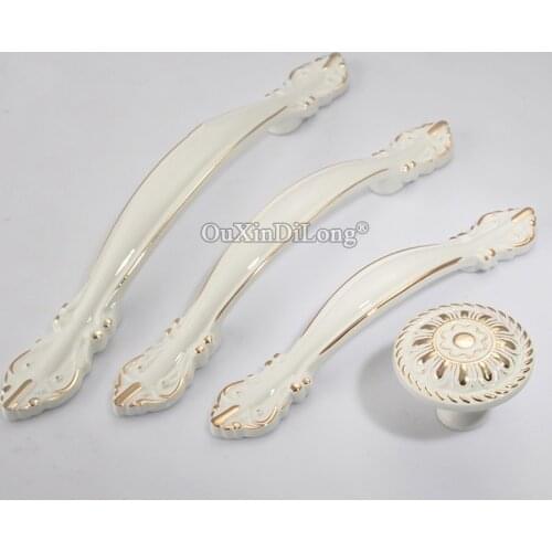 10PCS Elegant European Solid Brass Kitchen Cabinet Door Handles Cupboard Wardrobe Drawer Wine Cabinet Pulls Handles and Knobs