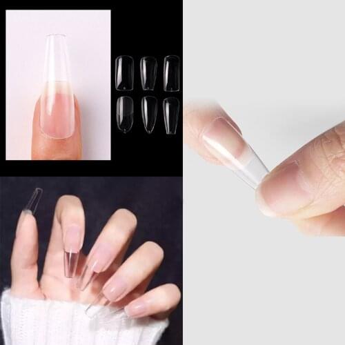 100 Pieces New Of Boxed Natural Transparent Nail French Acrylic DIY Manicure Tools