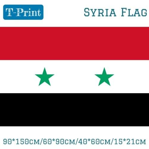 15PCS Flag 90*150cm/60*90cm/40*60cm/15*21cm Syria Lifting Flag