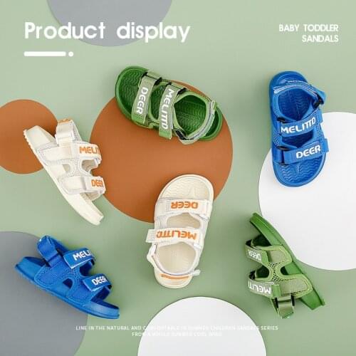2021 Summer Leisure Lightweight Mesh Sandals Baby Boys Beach Shoes Children Shoes