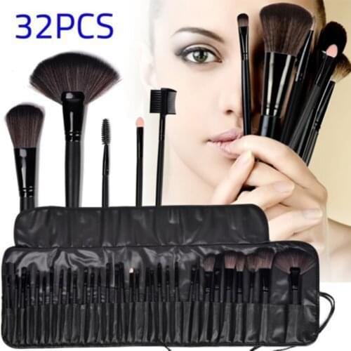 Womans Professional 32 Pcs Make Up Tools Pincel Maquiagem Superior Soft Cosmetic Beauty Makeup Brushes Set Kit + Pouch Bag Case