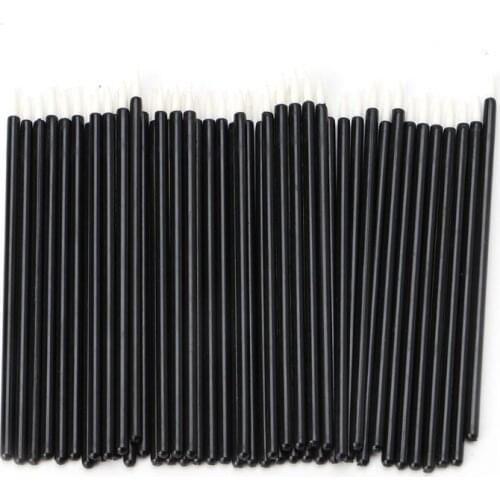 50Pcs 9cm Women Beauty Tools Pro Disposable Makeup Eyeliner Liquid Brush Wand Applicator Cosmetic Tool Black Plastic+Fiber 2017