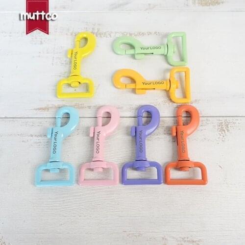 50pcs/lot We provide laser engraving service customize LOGO, dog Clasp Kirsite hook buckle hardware for 25mm