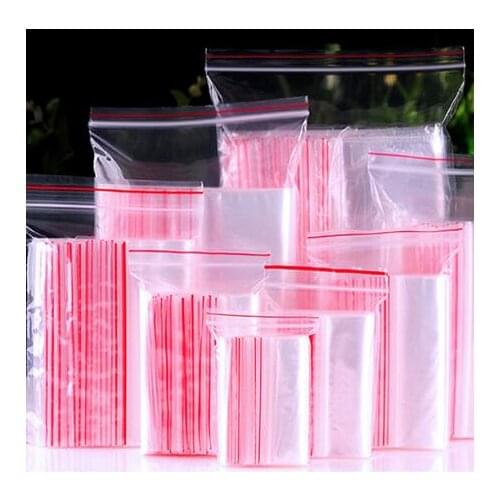 7 sizes 6x8cm/10x15cm Transparent Clear Resealable Zipper Poly Bags Dispenser Bag Storage Sealing Bags for Food Little Item