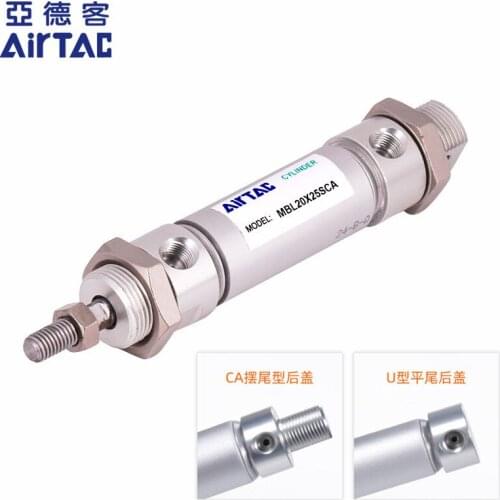 AirTAC aluminum alloy mini cylinder MBL32*10/15/20/25/30/40/50-S-CA/U