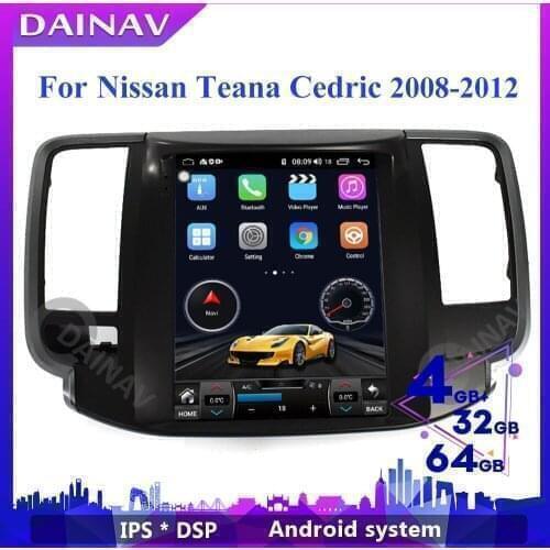 2 Din Autoradio Tesla GPS Navi Vertical DVD Player For Nissan teana Cedric 2008-2012 Android Car Multimedia Player Stereo