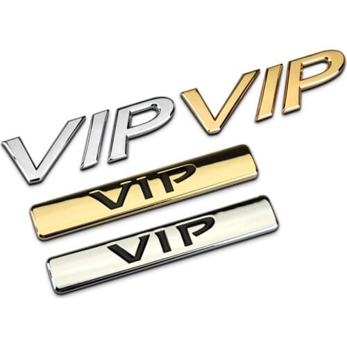 Car Sticker Emblem Badge VIP Letters Metal 2 Design 2 Colors For Toyota Honda Nissan Teana Tuning Auto Car Styling Accessories