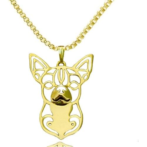 Women Alloy Dog Design Necklace Animal Jewelry Creative Chihuahua Hollow Pendant Decor Chain For female Necklace Jewelry Gift