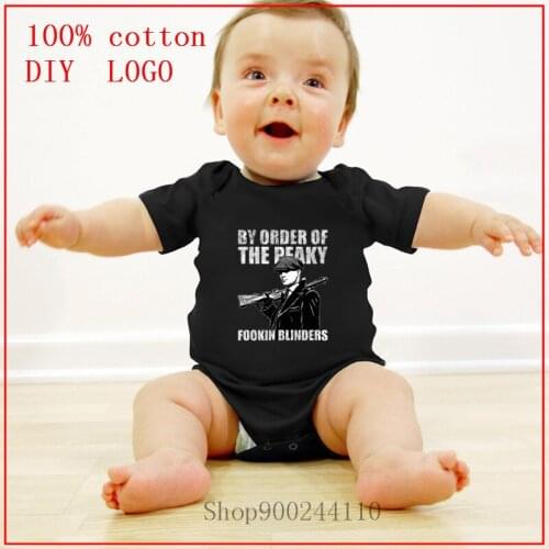 Peaky Blinders white Printed Bodysuits baby Short Sleeved 100% Cotton Newborn Boys Girls Roupas de bebe Baby Casual Clothes