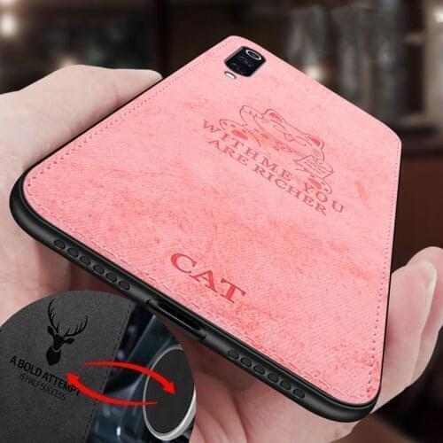 For Xiaomi Redmi Note 8 Pro Case Cloth Texture Lucky Cat 3D Soft Magnetic Car Magnet Plate Silicone Case For Redmi note 8 Cover
