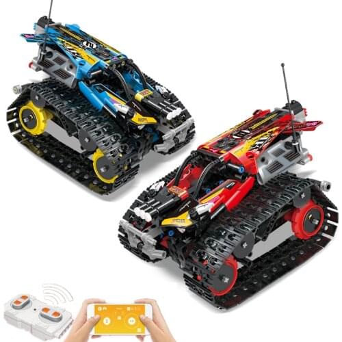 City RC Crawler Racing Speed Champions Car Building Blocks Remote Control Tracked Stunt Truck Kit Bricks Toys For Kids Boys Gift