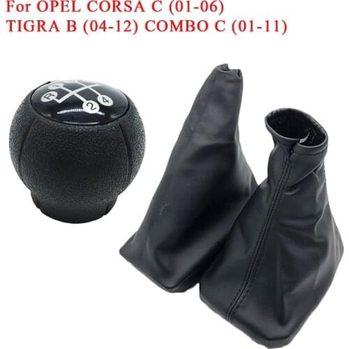 For OPEL CORSA C (01-06) TIGRA B (04-12) COMBO C (01-11) Car Gear Shift Knob Pen Parking Handbrake Gaiter Boot Cover Case Collar