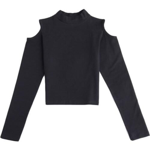 GGRIGHT Off Shoulder long sleeve t shirt women tshirt camiseta poleras mujer de moda 2019 tee shirt haut femme short t-shirt