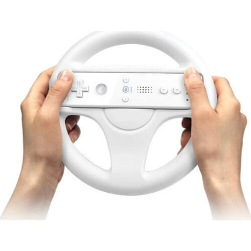 2 PCS Ergonomlc Design And Plastic Innovative Game Racing Steering Wheel for Nintendo Wii for Mario Kart Remote Controller