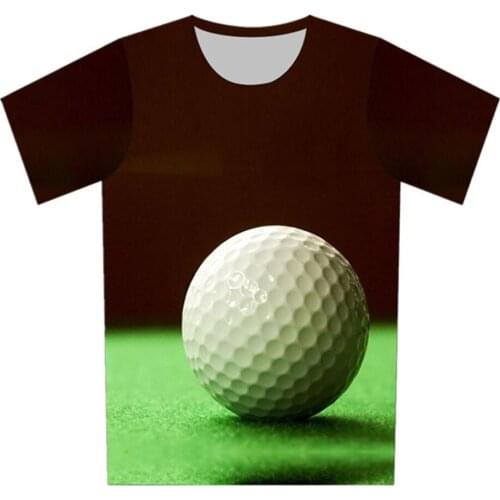 Joyonly 2019 New Fashion Boys Girls Cool 3d T-shirts Golf Green Weed Printed Short Sleeve Funny T shirts Children Summer Tops