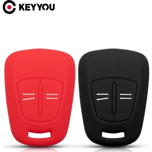 KEYYOU Key Rings For Opel Corsa Agila Meriva Cover Keyless Remote Shell Skin Protector 2005-2009 Silicone Car Key Case 2 Button