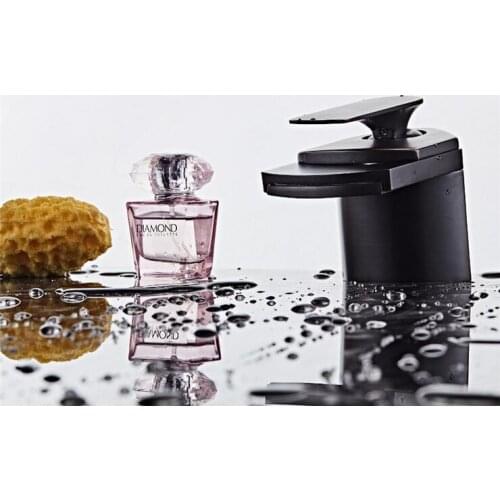 Brass sink basin faucet hot and cold, Bathroom oil rubbed bronze basin faucet waterfall, Copper blacwash basin faucet mixer tap