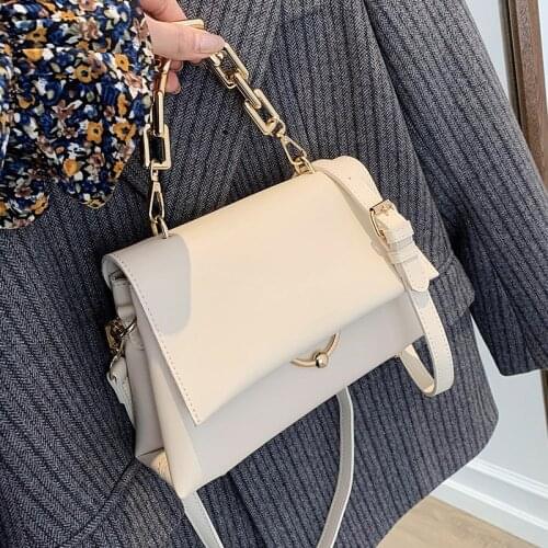 Chain Design Womens Small PU Leather Flap Crossbody Bags Sale Ladies Yellow Shoulder Handbags 2021 Female Luxury Famous Brand