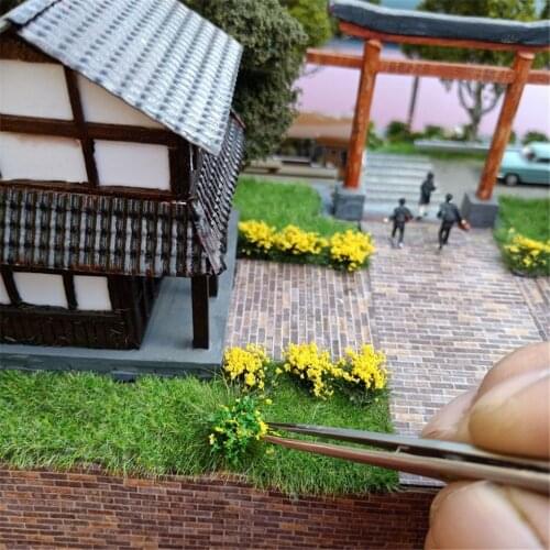 Flower Cluster Simulation Floristic Plant Model Toy Landscape Making Sand Table DIY Western Mirror Green Train Building