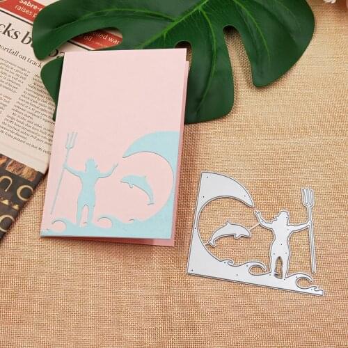 Sea King Boston metal knife mold scrapbook for album greeting CARDS decorated with embossed DIY paper CARDS