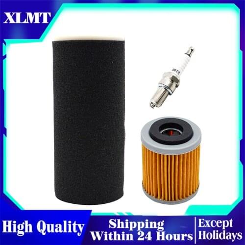 Motorcycle Air Filter & Oil Filter & Spark Plug kit Accessories for Yamaha Wolverine 350 Warrior Raptor Big Bear YFM350X Hunter