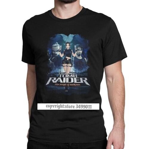Angel Of Darkness Men Tshirts Lara Adventer Game Novelty Tee Shirt O Neck Tee Shirts Clothing