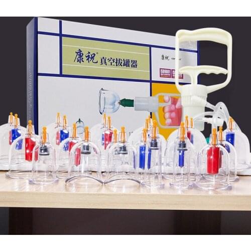 6-24PCS Kangzhu Massage Vacuum cupping set Suction Cups Chinese Traditional Cupping jar Acupunture Vacuum Cupping Set