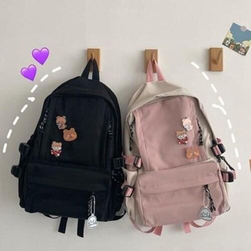 2021 new school bag female student Korean version high school backpack ins fashion campus Harajuku junior high schoolbag