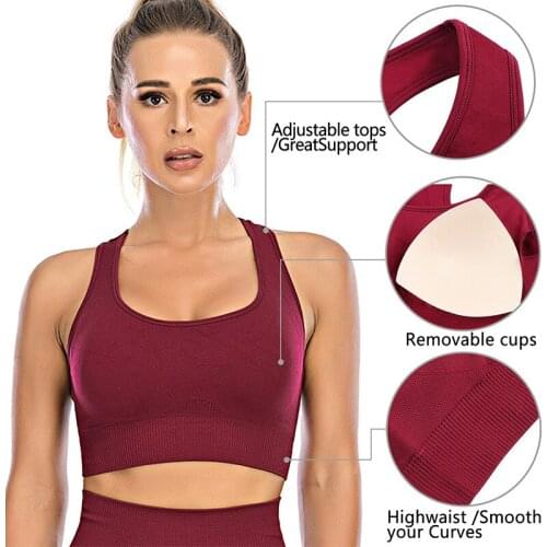 2021 New Fabric Nylon Breathable Women Yoga Tops Bra Solid Color And Sexy Sports Wear Outdoor Exercise Clothes