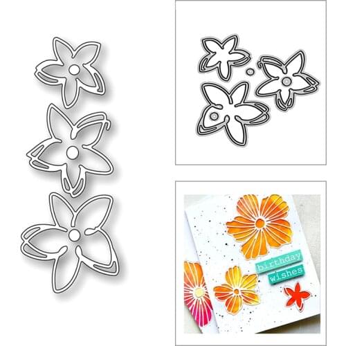 New Trio Magnolia Flower Plant 2020 Metal Cutting Dies for DIY Scrapbooking Decorative and Card Making Embossing Craft No Stamps