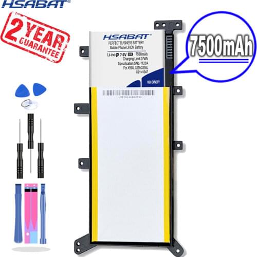 New Arrival [HSABAT] 6850mAh C21N1347 Battery for ASUS X554L X555L X555LB X555LN X555 X555LD X555LP F555A F555U W519L F555UA VM