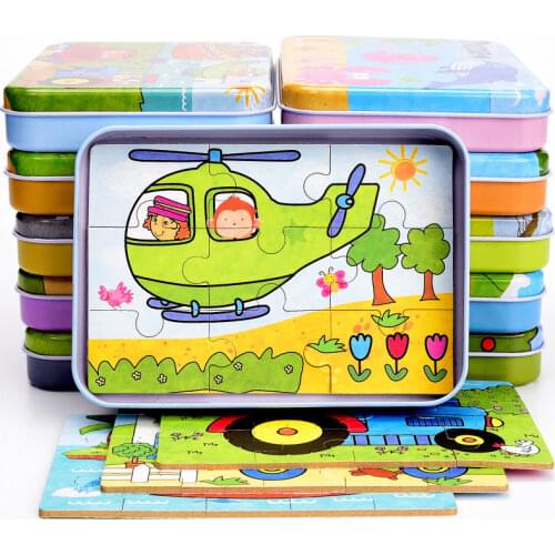 9/12/15/20 pieces jigsaw puzzles set Childrens Early Education Classic Wooden Toys Baby Puzzles Cartoon Animals Puzzle Toy Gift