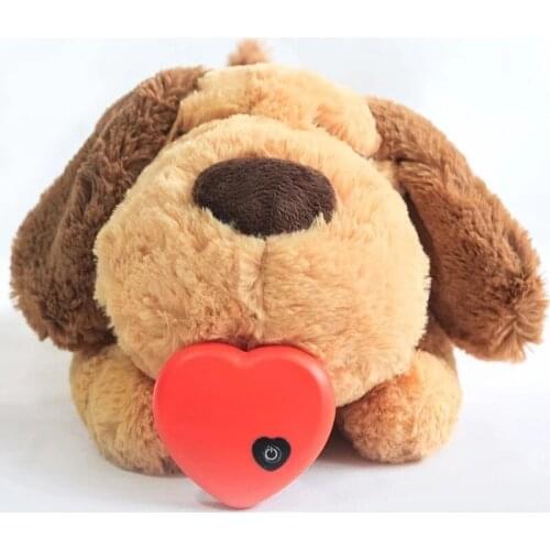 Plush Toy Comfortable Dog Toy Behavioral Training Aid Toy Heart Beat Soothing Plush Doll Sleep For Smart Dogs Cats Play