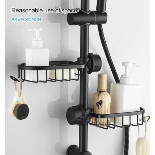 Space Aluminum Faucet Storage Racks Adjustable Sink Rag Sponge Draining Rack Kitchen Bathroom Soap Storage Holders Shelves